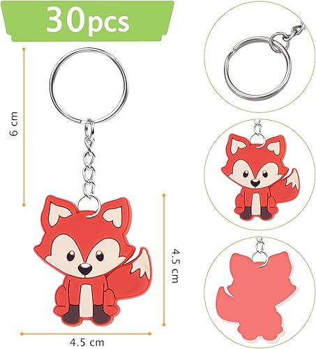 Eyezeeption Lot de 30 porte-clés singe pour enfants, école, petit cadeau d'anniversaire d'enfant, singe, décoration de singe, porte-clés animaux de la forêt, cadeau d'adieu, cadeau d'anniversaire - Nail Gallerys