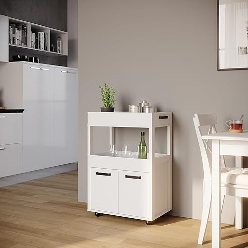 Vicco Caisson à roulettes Simon, Blanc, 40 x 89 cm - Nail Gallerys