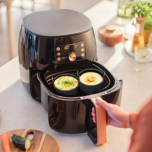 6 Pièces Moule Silicone Air Fryer, Moule Air Fryer, Réutilisable Plat Silicone Air Fryer, Convient pour Muffins, Pâtisseries, Puddings, Gâteaux - Nail Gallerys