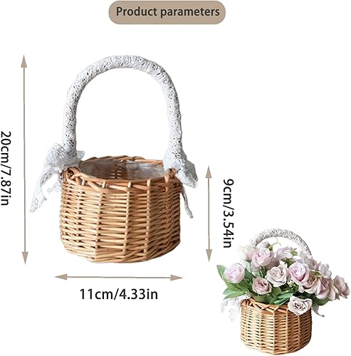 2 Pièces Panier Mariage, Panier Avec Anse, Corbeilles En Osier Avec Anse, Petit Panier Osier, Petit Panier Osier Mariage, Panier En Osier Avec Anse, Pour Mariage, Décoration, Fleurs Et Fruits - Nail Gallerys