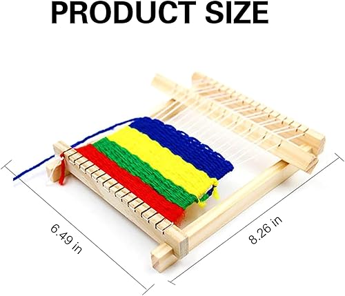 Métier À Tisser En Bois,Enfant Diy Outils À Tricoter,Kit Tissage Enfants,Diy Machine Tisser À La Main,Métier À Tisser Pour Adultes,Éducatifs Métier À Tisser En Bois,16,5x21CM,Kiuiom - Nail Gallerys