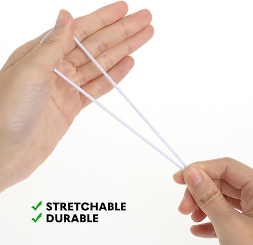 Operitacx Cordon Élastique Barbelé 50PCS Boucles Élastiques Rondes Avec Embouts étalliques Pour Fabrication De Masques Reliure De Livres Et Artisanat - Nail Gallerys