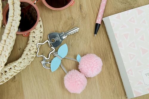 MÉGACRÉA Pompon Rond en Laine Camaieu Rose 20 pièces - Nail Gallerys