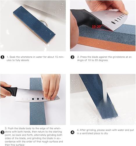 Pierres à Aiguiser pour Couteaux, 1000 3000 5000 8000 10000 Grit Ensemble de Pierres à Aiguiser Non Jetables Polyvalentes avec Base Fixe Antidérapante pour la Cuisine - Nail Gallerys