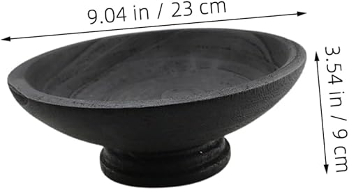 Alipis Corbeille À Fruits Ronde En Bois Sur Pied : Plateau Décoratif Pour Fruits, Desserts, Collations, Centres De Table, Décoration De Table Basse, Noir - Nail Gallerys