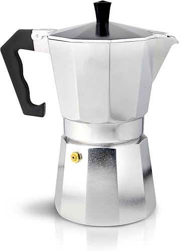 Café Olé ECM-09 Cafetière italienne en aluminium, 9 tasses (360 ml), 360ML - Nail Gallerys