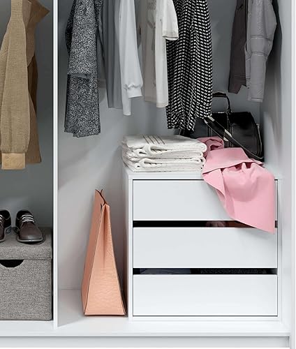 Habitdesign Commode Arc avec Trois tiroirs en Blanc Mat, mesures: 60 cm (Largeur) x 57 cm (Hauteur) x 44 cm (Profondeur) - Nail Gallerys