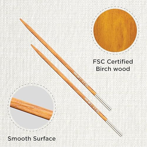 KnitPro Aiguilles à tricoter interchangeables avec pointes coniques pour tous types de fil Rose 10 cm x 6 mm - Nail Gallerys