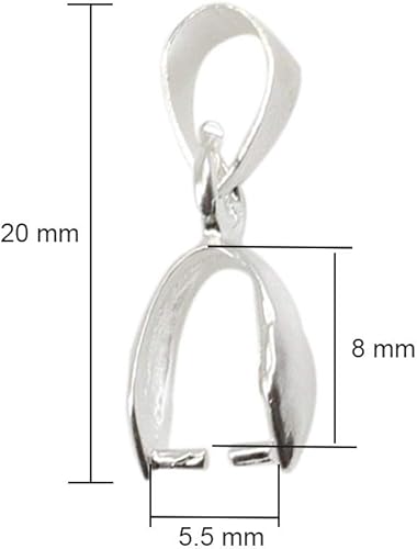 Sweieoni 100 pièces Attache Pendentif Bélières Attache Pendentif Belieres pour Pendentif Bélière Pendentif Bélière Pendentif Perle Connecteur Pince, 2 Couleurs - Nail Gallerys