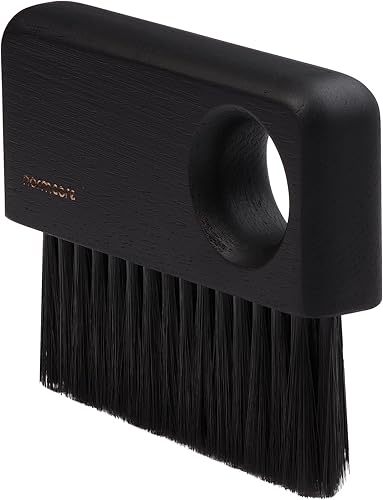Normcore Brosse de nettoyage pour café, brosse de banc pour machine à expresso, moulin et comptoir, outil de nettoyage compact pour la maison ou le café, manche en bois de chêne noir américain - Nail Gallerys
