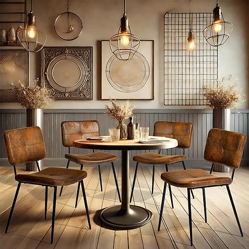 MEUBLE COSY Lot de 4 Chaises de Salle à Manger Scandinave avec Assise Dossier Rembourrée en Bouclette Pieds en Métal pour Cuisine Salon Chambre Bureau, Beige - Nail Gallerys