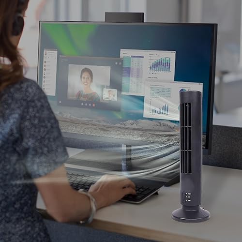 Ventilateur tour électrique sans pales pour chambre à coucher, simule le vent naturel vertical, climatisation électrique verticale, faible bruit pour les voyages - Nail Gallerys