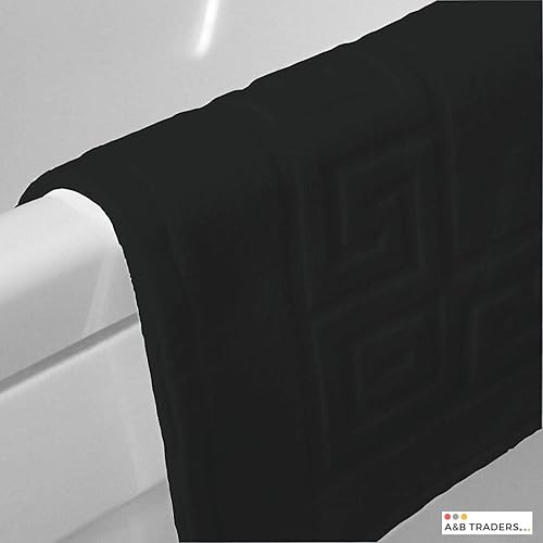 A & B TRADERS Tapis de bain classique en coton égyptien 750 g/m² en tissu éponge doux au toucher (blanc, 2) - Nail Gallerys