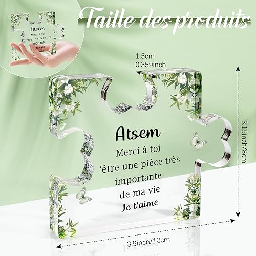 Cadeau Atsem Maternelle Cadeau Maitresse D'École Acrylique Bloc Puzzle Cadeau Atsem D'École Fin D'année Merci Atsem Cadeau Maîtresse Cadeau Aesh Cadeau Creche Fin D'année Merci Cadeau Maitre - Nail Gallerys