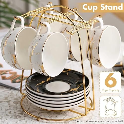 MaItagkam Nordic Home Kitchen Table Coffee Mug Holder 6 Tasses Stand Porte-Gobelets en MéTal Doré Rack Drain Organisateur Rack - Nail Gallerys