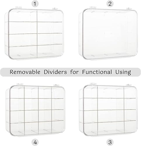 HUHYNN Organisateur de cravates, boîte de rangement transparente en acrylique pour 16 cravates, boîte de rangement pour hommes (transparent) - Nail Gallerys