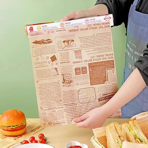 Papier D'emballage Alimentaire, 8m Papier Alimentaire, Papier Emballage Alimentaire, Papier Sulfurisé pour Camping Frites Burger Pizza Pain Sandwich, Blanc - Nail Gallerys