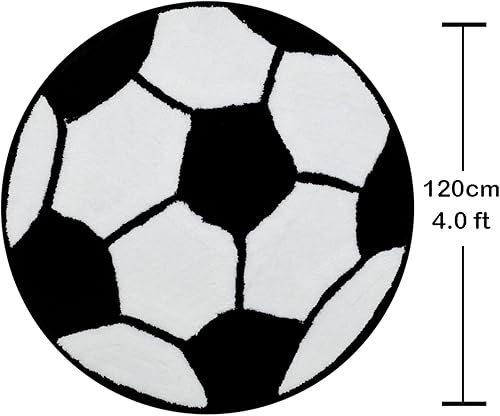 Fancytan Tapis Rond pour Chambre d'enfant des Sports, Tapis de Sol éducatif, Tapis de Jeu pour garçons et Filles, Diamètre 80 cm, Basketball - Nail Gallerys