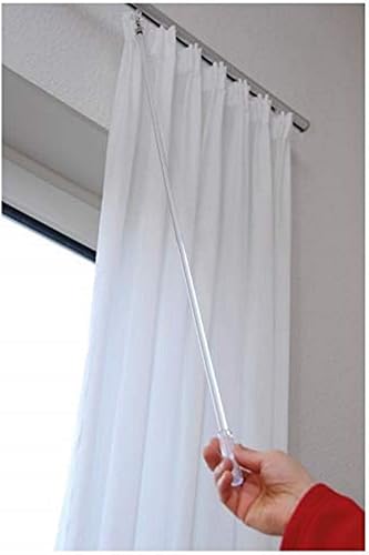 TENDAGGIMANIA Fouet de meuble, rideau coulissant, panneaux en plastique, transparent avec crochet. (125 cm) - Nail Gallerys