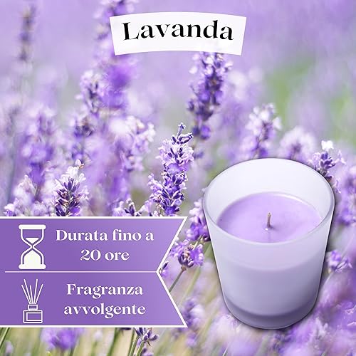 Atmosphere Chic Bougie parfumée pomme et cannelle, en petit pot, jusqu'à 20 heures de durée, parfum relaxant, verre mat - Nail Gallerys