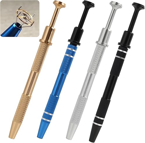 Lot de 4 pinces de piercing pour boules, support de boule, ouvre-boule, outil de piercing (argent, noir, bleu, doré) - Nail Gallerys