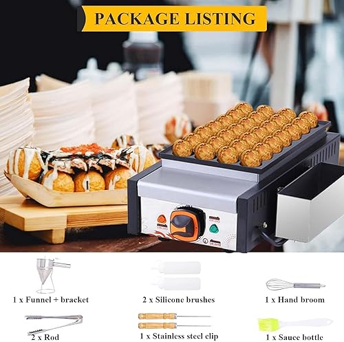 HNBYLMM Fabricant de Boules de Poulpe de Fabricant de takoyaki de 28 Trous, Machine à takoyaki électrique poêle takoyaki antiadhésive Fabricant de Boules de Poulpe Machine de boulettes de Poisson - Nail Gallerys