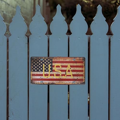 LIFKOME Vintage USA Flag Sign Metal Bar Cafe Restaurant Garage Club Club Mur Decoration Plaque Affiche Garage Bar Home Decor Home - Nail Gallerys