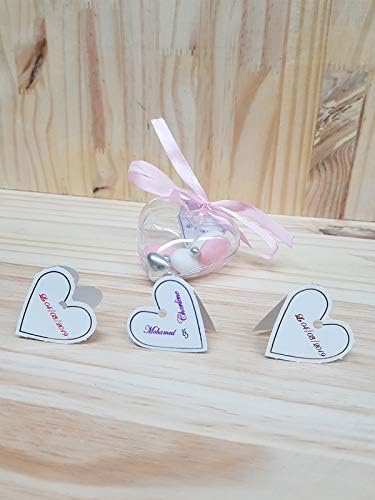 Boite à dragée forme de cœur 12 Pièces - Nail Gallerys