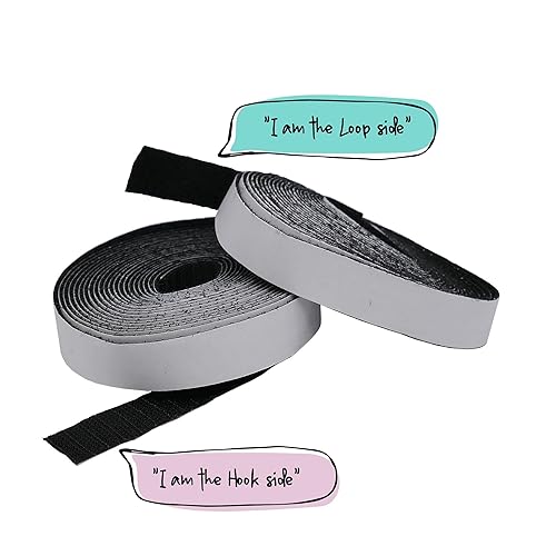 The Bead Shop Ruban auto-adhésif de 5 m, ruban adhésif double face, 20 mm de large, noir - Nail Gallerys