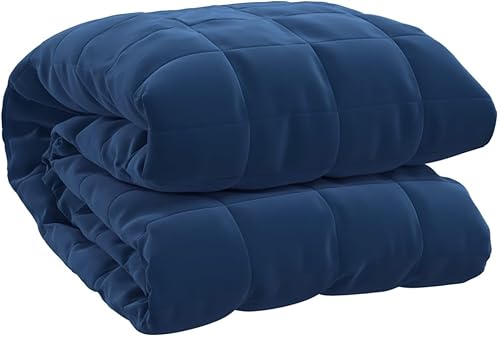 Coavain Couverture lestée - Anti-stress - Respirante - Couverture de relaxation - 220 x 240 cm - Bleu - 11 kg - Tissu - Nail Gallerys