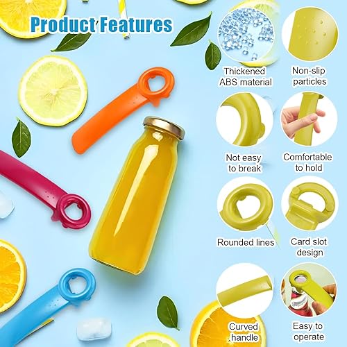 6 Pièces Manuel Ouvreur de Bocaux et Boîtes, Ouvre-bocal Manuel en Plastique Sans Effort, Décapsuleurs Manuels pour Bocaux à Visser, Ouvre Bocaux pour Divers Couvercles, âgées, Mains Faibles(6Coloris) - Nail Gallerys