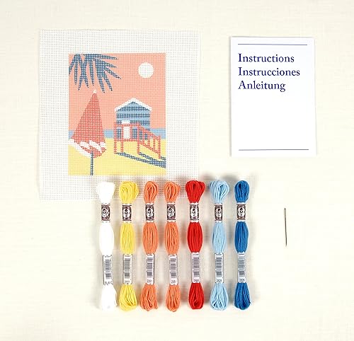 DMC - Cabane de plage par Nathalie Weinzaepflen, niveau facile, kit tapisserie - Nail Gallerys