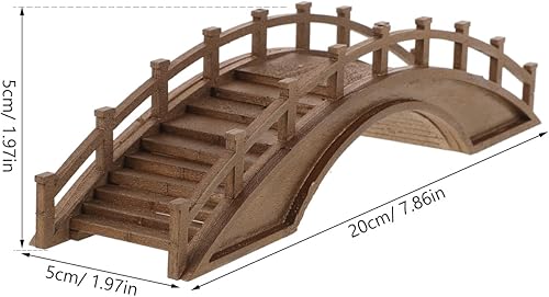 Alipis Petit Pont en Bois pour Scène Mini Pont de Jardin Véritable Pont en Arc en Bois Décoration - Nail Gallerys