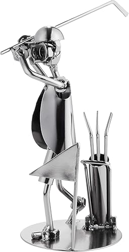 BRUBAKER - Figurine en Métal - Golfeur - Sculpture Unique en Écrous & Boulons - Idée Cadeau Originale - Nail Gallerys