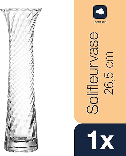 LEONARDO HOME Ravenna 018611 Vase soliflore, en verre transparent, 26,5 cm - Nail Gallerys