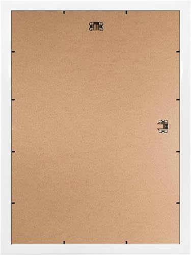 FRAMO Cadre Photo en Bois 26 x 31 cm sur Mesure - Blanc Brillant | Couleur/Taille sélectionnable | Verre Acrylique antireflet | Cadre pour Puzzle | Photos | Affiche - Nail Gallerys