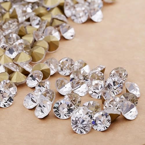 Blausky Lot de 1 440 cabochons en verre à facettes - Strass en verre à facettes - Petites perles en vrac pour bague, nail art, artisanat, boucles d'oreilles - Bleu clair - 1,7 mm - Nail Gallerys