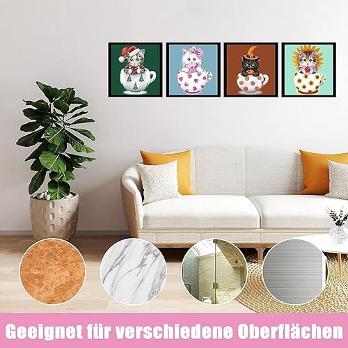 Fowecry Paquet de 6 Cadres de Peinture au Diamant, Cadre Photo Magnétique Noir pour Photos de Peinture au Diamant - Nail Gallerys