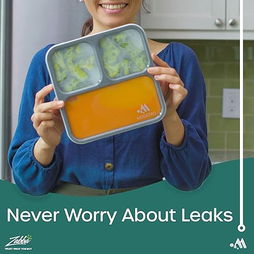 modetro Bento Lunch Box Isotherme - Boîte Repas avec 3 Compartiments Étanches - Boîte Bento Japonais Enfants et Adultes - Nail Gallerys