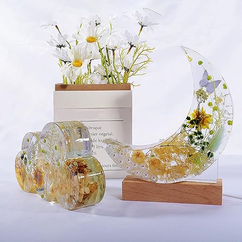 Yayatty Moule en Résine de Silicone de Forme Nuage, Moules en Silicone Résine Epoxy DIY Lampes, Moule de Lampe en Résine Epoxy avec Base Eclairée pour Lampe de Table, Décoration - Nail Gallerys