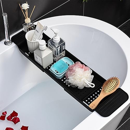 Plateau De Baignoire, Plateau De Baignoire Extensible en Bambou, Caddy De Table De Baignoires Réglable en Bambou, pour Salle De Bain, Plateaus Baignoires s'adapte À La Plupart - Nail Gallerys
