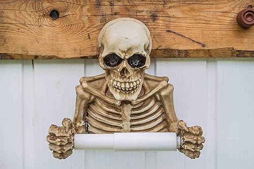 Porte-papier toilette en forme de tête de mort - Style gothique amusant - 20 x 19 cm - Nail Gallerys