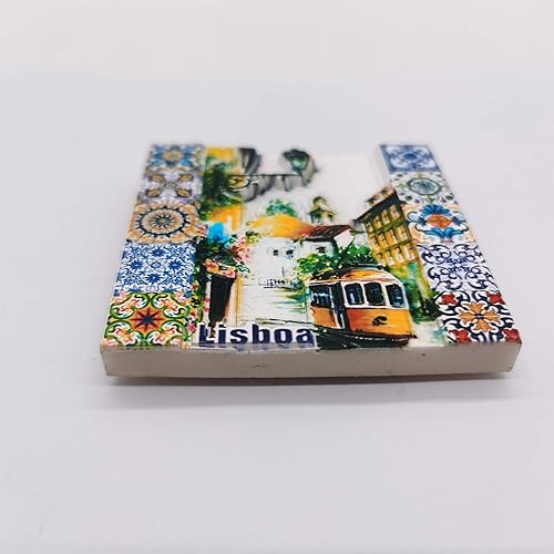 Lisbonne Portugal 3D Réfrigérateur Aimant Résine Voyage Souvenirs, Fait Main Maison et Cuisine Décoration Lisbonne Réfrigérateur Aimant Collection Cadeau - Nail Gallerys