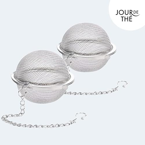 Boule à thé (boite de 2) | Infuseur boule à thé en acier inoxydable 4,5 cm | Réutilisable et facile à nettoyer | Idéal pour théières, tasses et mugs - Nail Gallerys