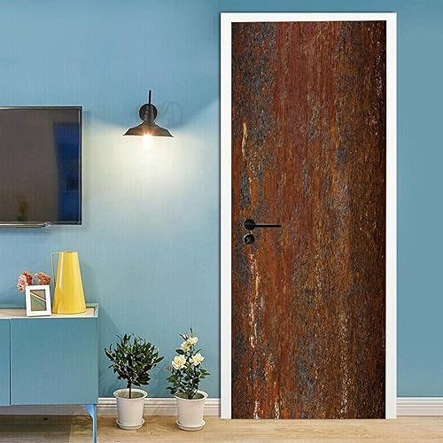 A.Monamour Sticker Porte Autocollant Poster De Porte 3D Oiseaux Sur Bambou Vert Dessin Fond De Paysage De Montagne Vinyle Affiche De Porte Sticker Mural Papier Peint Art Décor 90 x 200 cm - Nail Gallerys