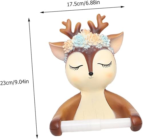 SHINEOFI Support à Rouleau Forme de Cerf Porte Papier Rack à Mouchoirs sans Perçage Décoration pour Salle de Bain Cuisine - Nail Gallerys