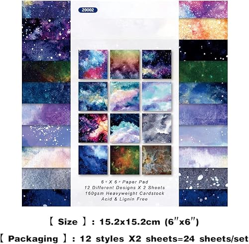 URFEDA 24 Feuilles de Papier de Scrapbooking Motif marbre Autocollants Vintage Fournitures de Journal, Autocollants de Scrapbooking Fournitures de Papier de journalisation pour Bricolage Art écriture - Nail Gallerys