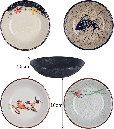 YZZT Lot de 5 mini ramequins en céramique pour tapas, assaisonnements, sauces de soja, sushis, sauces, collations et soja - Nail Gallerys