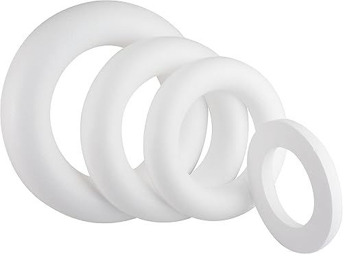 Demi-Anneau en polystyrène (Romain), Blanc, env. Ø 30 cm - Nail Gallerys