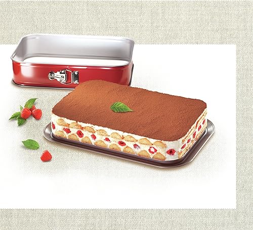 Tefal 1640514 Delibake Plat A Four A Charnière 36x24cm Acier Rouge Carbone - Nail Gallerys
